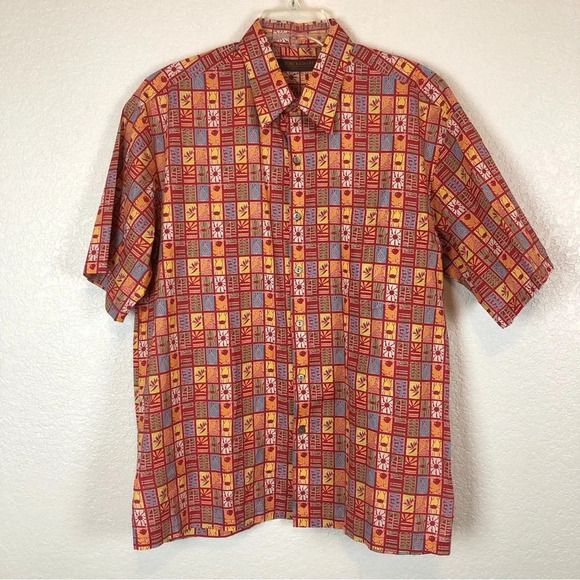 Tori Richard Honolulu Short Sleeve Button Front Shirt Large - Picture 1 of 9